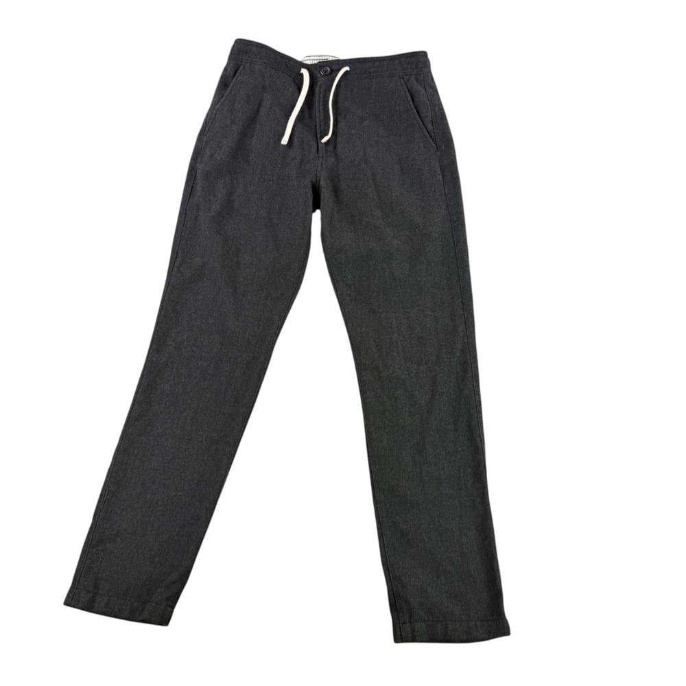 Wellen Seawool Pants Mens Small Charcoal Heather Drawstring Chino Huckberry